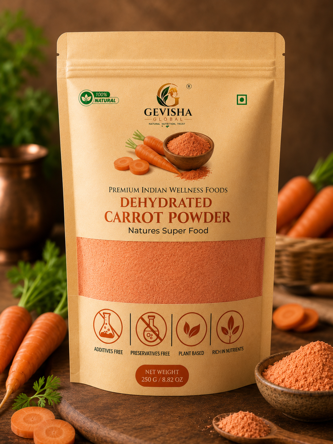 Dehydrated Carrot Powder front